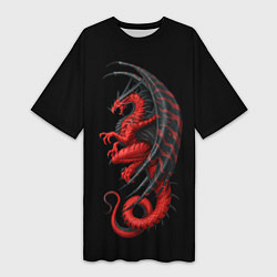 Женская длинная футболка Red Dragon