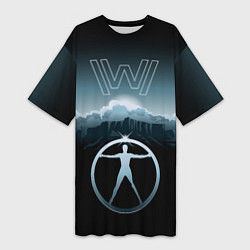 Женская длинная футболка Westworld Landscape