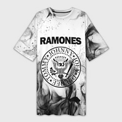 Женская длинная футболка RAMONES