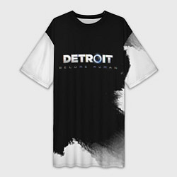 Футболка женская длинная Detroit:Become Human, цвет: 3D-принт