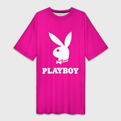 Футболка женская длинная PLAYBOY, цвет: 3D-принт