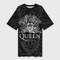 Футболка женская длинная QUEEN, цвет: 3D-принт