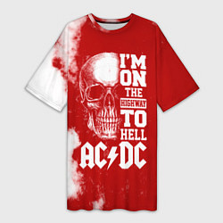 Женская длинная футболка I'm on the highway to hell ACDC