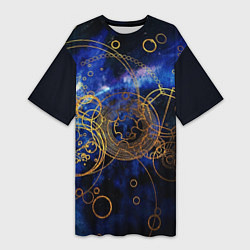 Женская длинная футболка Space Geometry