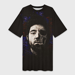Футболка женская длинная Chino Moreno, цвет: 3D-принт