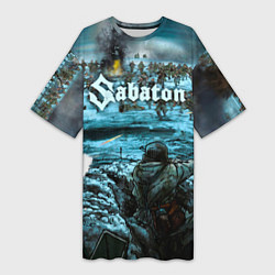 Женская длинная футболка Sabaton