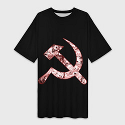Женская длинная футболка Anime USSR