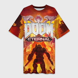 Женская длинная футболка DOOM Eternal
