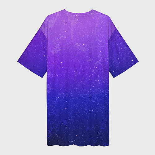 Женская длинная футболка Звёздное небо / 3D-принт – фото 2