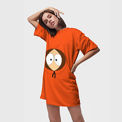 Футболка женская длинная Кенни, цвет: 3D-принт — фото 2