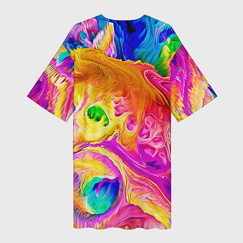 Женская длинная футболка TIE DYE / 3D-принт – фото 2