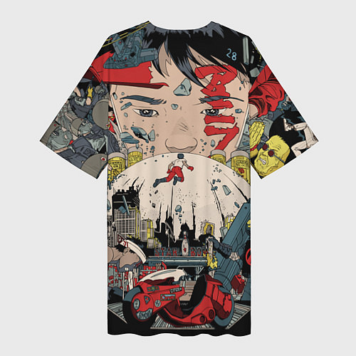 Женская длинная футболка AKIRA / 3D-принт – фото 2