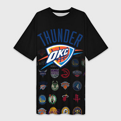 Женская длинная футболка Oklahoma City Thunder 2