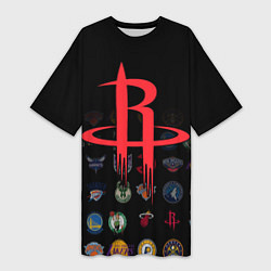 Женская длинная футболка Houston Rockets 2