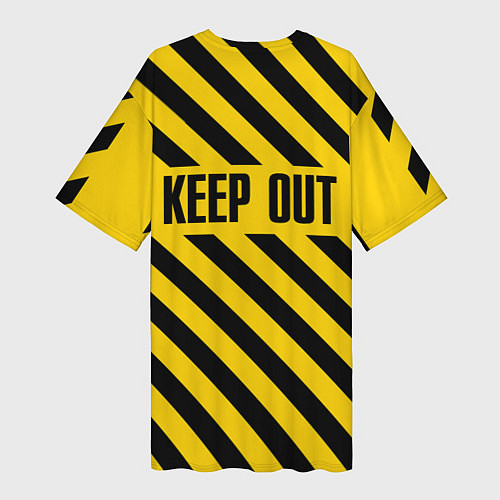 Женская длинная футболка Keep out / 3D-принт – фото 2