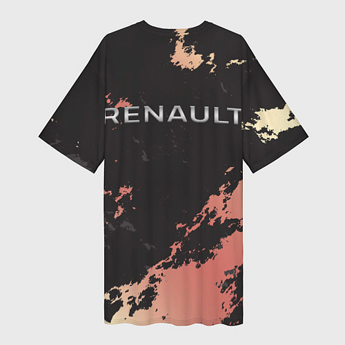 Женская длинная футболка Renault спина / 3D-принт – фото 2