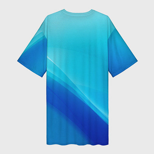Женская длинная футболка Волна / 3D-принт – фото 2