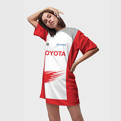Футболка женская длинная Toyota Driver, цвет: 3D-принт — фото 2