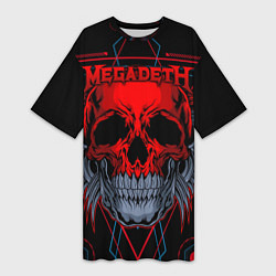 Женская длинная футболка Megadeth