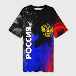 Женская длинная футболка РОССИЯ