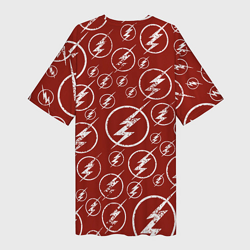 Женская длинная футболка The Flash Logo Pattern / 3D-принт – фото 2