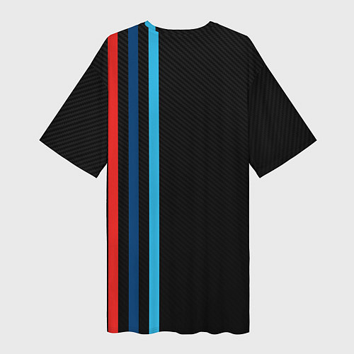 Женская длинная футболка BMW M SPORT CARBON / 3D-принт – фото 2