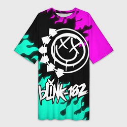 Женская длинная футболка Blink-182 5