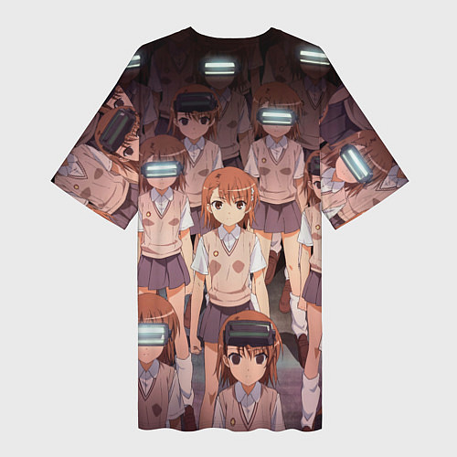 Женская длинная футболка Railgun / 3D-принт – фото 2