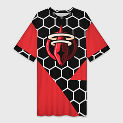 Футболка женская длинная БАШНЯ БОГА, цвет: 3D-принт