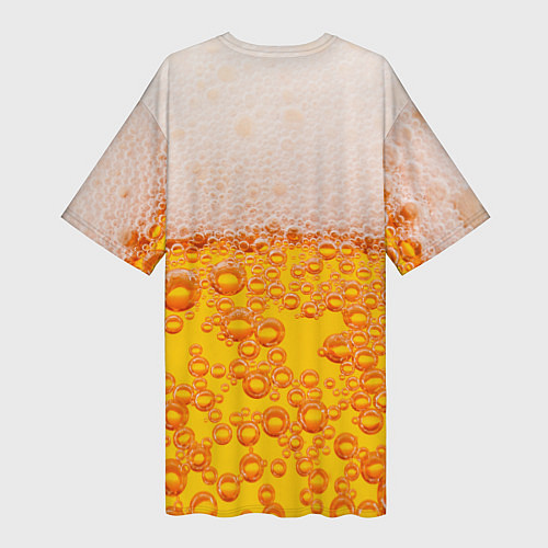 Женская длинная футболка ПИВО / 3D-принт – фото 2