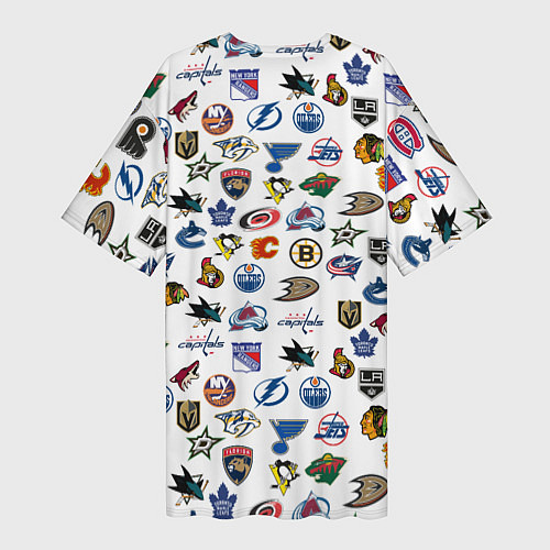 Женская длинная футболка NHL PATTERN Z / 3D-принт – фото 2