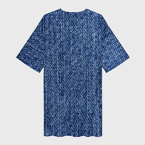 Женская длинная футболка Джинсовка Текстура / 3D-принт – фото 2