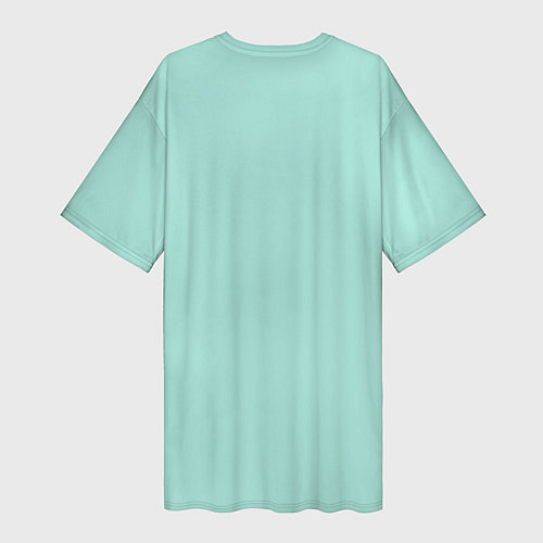 Женская длинная футболка Мятная Маска / 3D-принт – фото 2