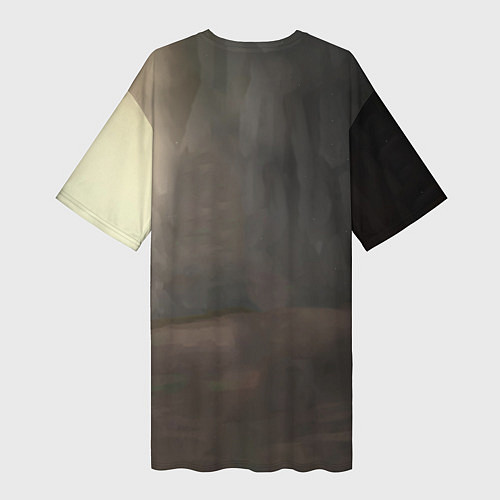 Женская длинная футболка Милый во Франксе / 3D-принт – фото 2