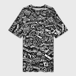 Футболка женская длинная Top Hip Hop, цвет: 3D-принт