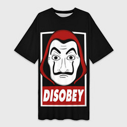 Футболка женская длинная Disobey, цвет: 3D-принт