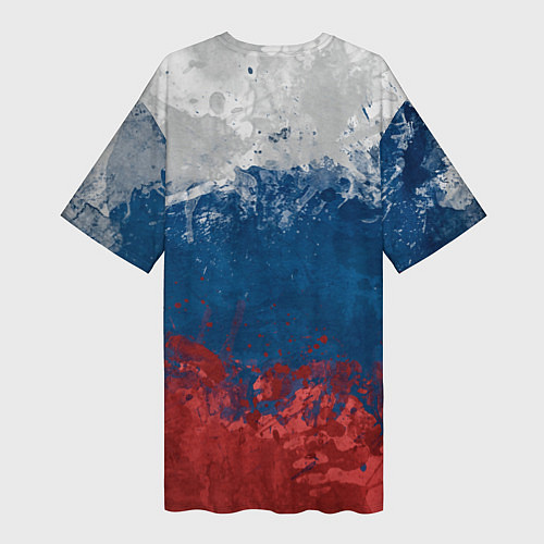 Женская длинная футболка Россия / 3D-принт – фото 2