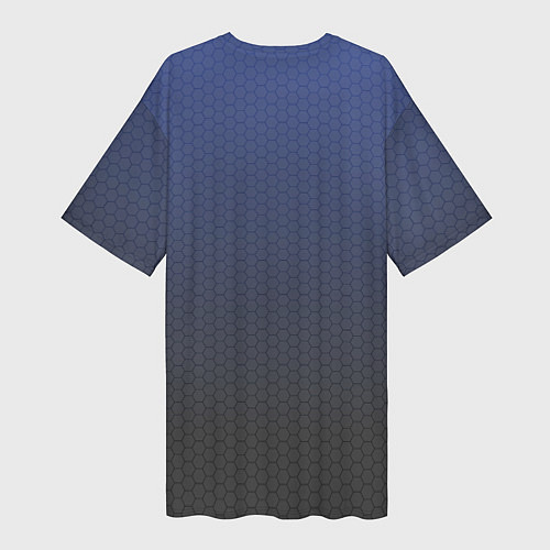 Женская длинная футболка Серый октагон / 3D-принт – фото 2