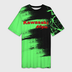 Женская длинная футболка Kawasaki