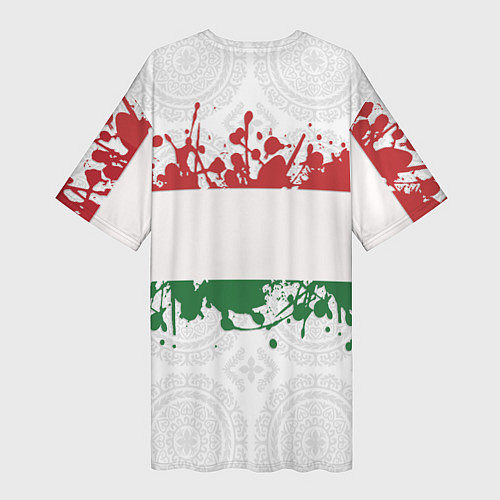 Женская длинная футболка Таджикистан / 3D-принт – фото 2