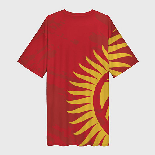 Женская длинная футболка Киргизия / 3D-принт – фото 2