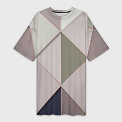 Женская длинная футболка Треугольники