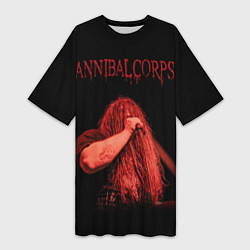 Футболка женская длинная Cannibal Corpse 6, цвет: 3D-принт