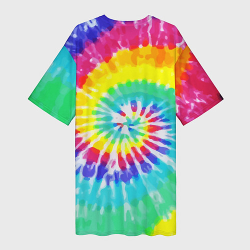 Женская длинная футболка TIE-DYE СТЕНА / 3D-принт – фото 2