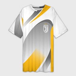 Футболка женская длинная Juventus Uniform, цвет: 3D-принт