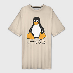 Женская длинная футболка Linux