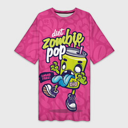 Женская длинная футболка Зомби диета граффити