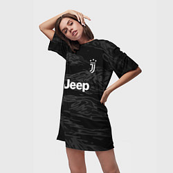 Футболка женская длинная Juventus Goalkeeper Jersey 2021, цвет: 3D-принт — фото 2