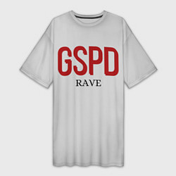 Футболка женская длинная GSPD rave, цвет: 3D-принт