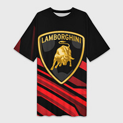 Женская длинная футболка Lamborghini